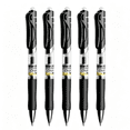 thumbnail image 1 of 5 Pack Gel Pens, Black Barrel, Medium Point (0.5mm), Quick Dry Smooth Writing with Soft Anti-Slip Grip, Black Gel Ink Pens for Home, Office, Journaling, Writing, Note-Taking, Teacher Supplies, 1 of 8