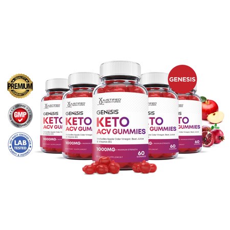 (5 Pack) Genesis Keto ACV Gummies 1000MG Dietary Supplement 300 Gummys