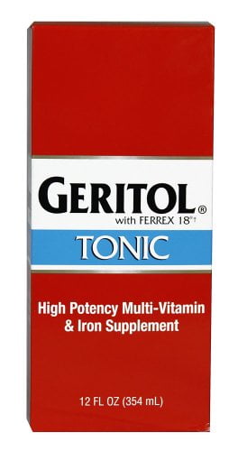 5 Pack Geritol liquid High Potency Vitamin & Iron Supplement 12oz Each