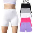 thumbnail image 1 of 5-Pack Girls Athletic Biker Shorts, Casual Summer High Waisted Comfy Yoga Dance Undershorts for 5-14 Years, 1 of 7