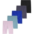 thumbnail image 1 of 5 Pack: Girls' Dry-Fit Active Athletic Dolphin Shorts (Ages 4-16), 1 of 6