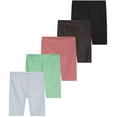 thumbnail image 1 of 5 Pack: Girls' Dry-Fit Active Athletic Dolphin Shorts (Ages 4-16), 1 of 6