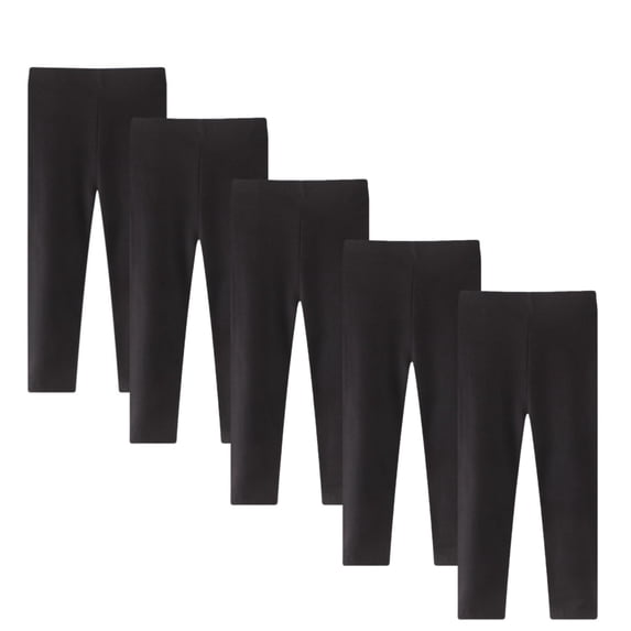 5 Pack Girls Leggings Cotton Leggings for Girls Tights Pants for Kids Toddler Stretchy Full Length Multipack 2-7T