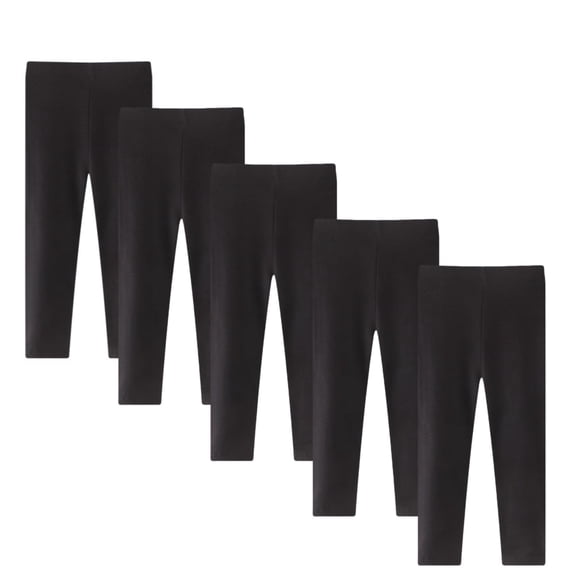 5 Pack Girls Leggings Cotton Leggings for Girls Tights Pants for Kids Toddler Stretchy Full Length Multipack 2-7T