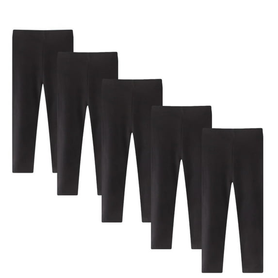 5 Pack Girls Leggings Cotton Leggings for Girls Tights Pants for Kids Toddler Stretchy Full Length Multipack 2-7T