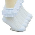 thumbnail image 1 of 5 Pack Girls Ruffle Socks Ruffle Lace Ankle Dress Princess Socks, 1 of 4