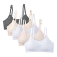 thumbnail image 1 of 5-Pack Girls Training Bra Cotton Sport Crop Cami Bras for Teens with Adjustable Straps for Big Girls 9-16 Years, 1 of 12