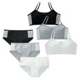 thumbnail image 1 of 5-Pack Girls Underwear Bra And Panty Cotton Development Bra Set 10-18 Years Old Junior High School Underwear, 1 of 4