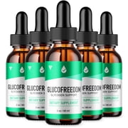 5 Pack Gluco Freedom Blood Support Supplement GlucoFreedom Drops 10oz