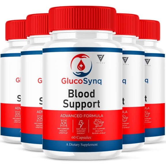 (5 Pack) GlucoSynq Blood Support, Gluco Sync Wellness Formula (300 Capsules)