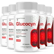 5 Pack Glucocyn Glycogen Pills, Glucocyn Advanced Support 300 Capsules