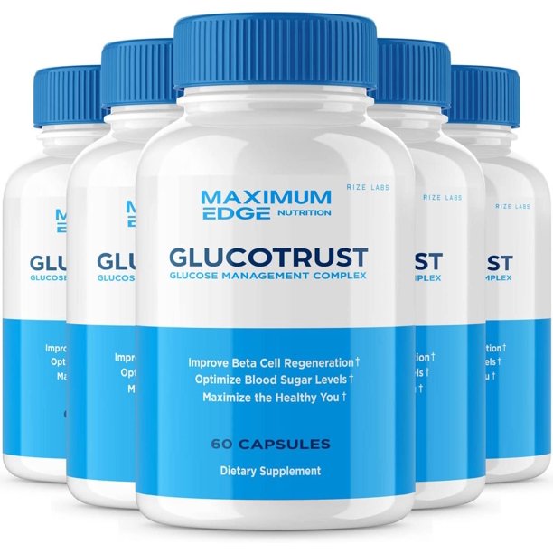 (5 Pack) Glucotrust Capsules Gluco Trust Supplement Pills Reviews