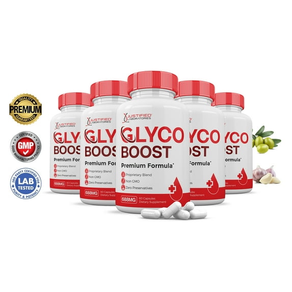 (5 Pack) Glyco Boost Premium Formula 688MG 300 Capsules