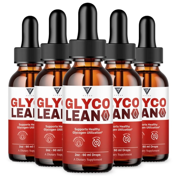 (5 Pack) Glyco Lean Drops, GlycoLean Premium Liquid Drop Supplement (10oz)