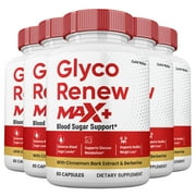 5 Pack Glyco Renew Max + Blood Sugar Capsules, Official Capsules, 2x Stronger, Made in the USA.