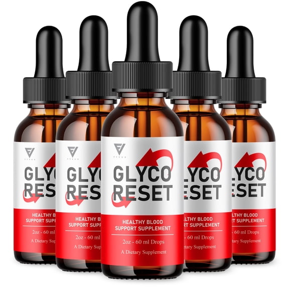 (5 Pack) Glyco Reset Blood Support Drops, GlycoReset Advanced Blood Health Formula (10oz)