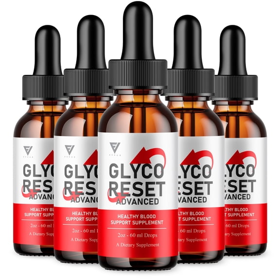 (5 Pack) Glyco Reset Blood Support Drops, GlycoReset Advanced Blood Health Formula (10oz)