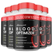 5 Pack GlycoWize Blood Support Capsules, Maximum Strength Advanced Formula, Glyco Wize Pills for Men and Women 5 Month Supply
