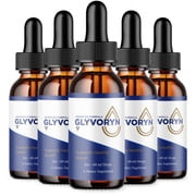 5 Pack Glyvoryn Advanced Formula, Glyvoryn Liquid Drops 10oz