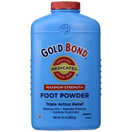5 Pack - Gold Bond Foot Powder Medicated Maximum Strength 10 oz Each