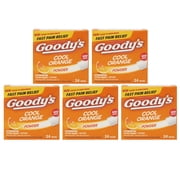 5 Pack - Goodys Cool Orange Extra Strength Headache Powder 24 Sealed Packets Each