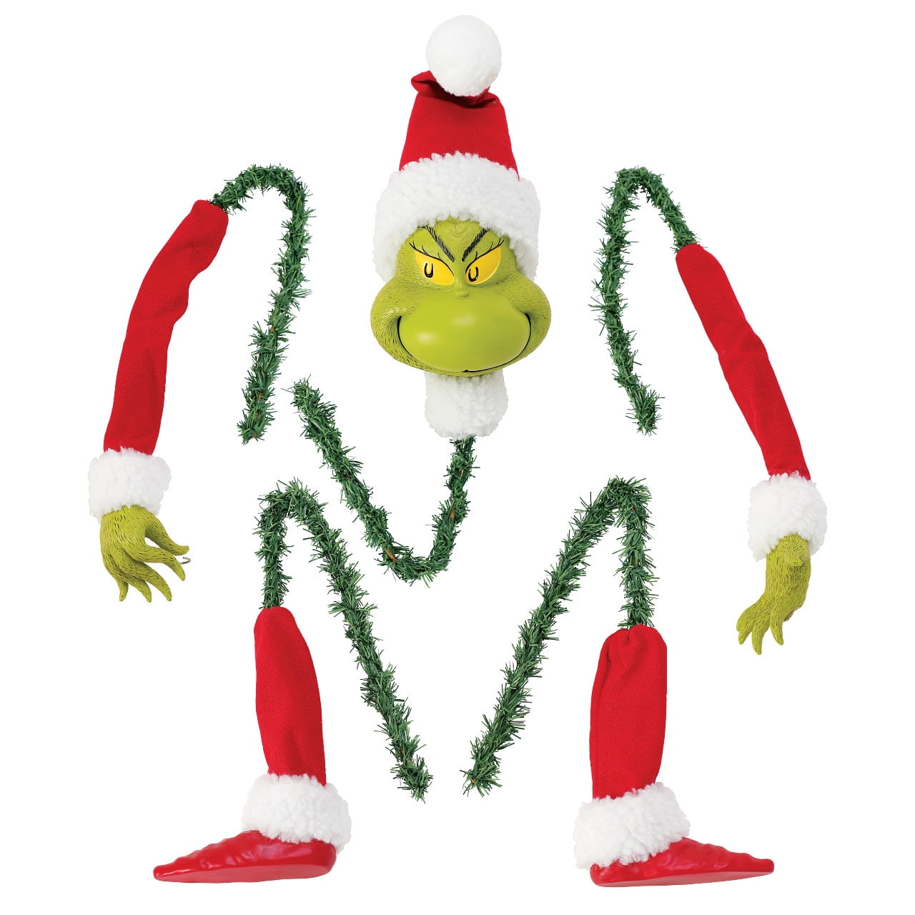 5 Pack Grinchs Christmas Tree Ornaments, Xmas Holiday Home Decorations Party Supplies for Small Tree, Head + 2 Hands + 2 Legs