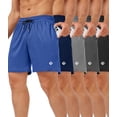 thumbnail image 1 of 5 Pack Gym Shorts Men 5 Inch Quick Dry Mesh Shorts Men Lightweight Training Athletic Running Shorts with Pockets, 1 of 6