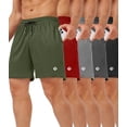 thumbnail image 1 of 5 Pack Gym Shorts Men 5 Inch Quick Dry Mesh Shorts Men Lightweight Training Athletic Running Shorts with Pockets, 1 of 6