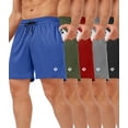 thumbnail image 1 of 5 Pack Gym Shorts Men 5 Inch Quick Dry Mesh Shorts Men Lightweight Training Athletic Running Shorts with Pockets, 1 of 6