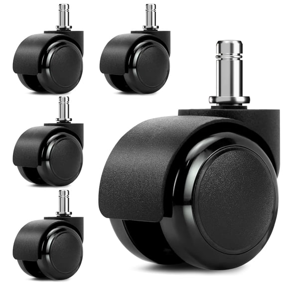 5-Pack HEAVY DUTY 2" Chair Wheels - Smooth Rolling Floor Protector Casters for Office, Computer & Gaming Desks - EASY Universal Upgrade!