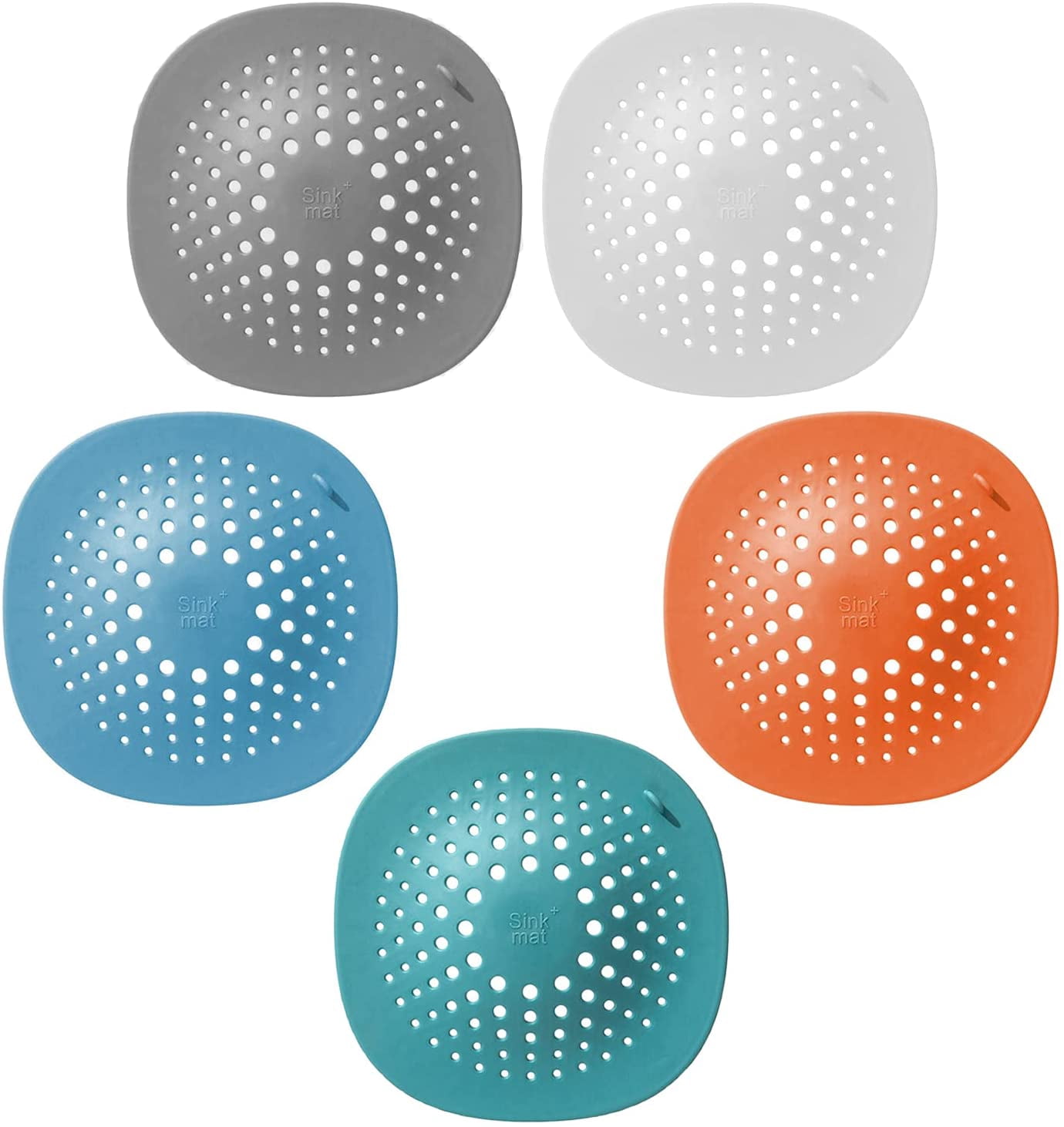 5 Pack Hair Catcher Raised Design Shower Drain Protector Covers Durable ...