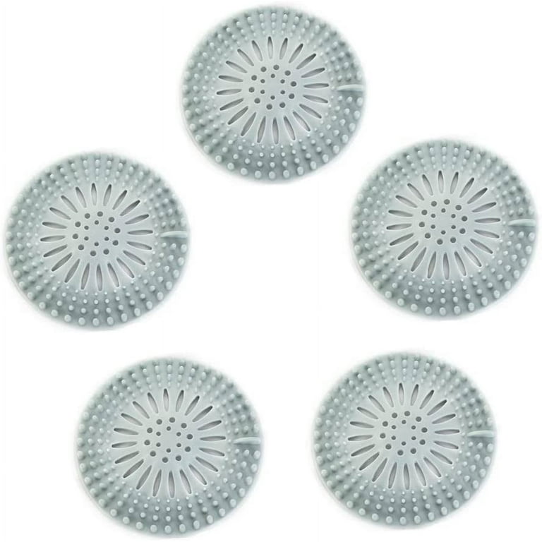 5 Pack Hair Drain Catcher, Silicone Shower Drain Cover Silicone