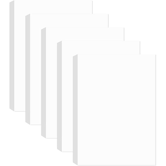 (5-Pack) Half Letter Blank Paper, 500 Sheets/1000 Pages Printer Paper, Copy Papers, 100gsm, White, 5.8'' x 8.2''