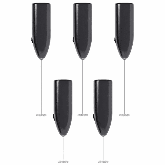 (5-Pack) Handheld Milk Frother Electric Drink Mixer for Coffee, Lattes, Cappuccino, Matcha & Protein Shakes