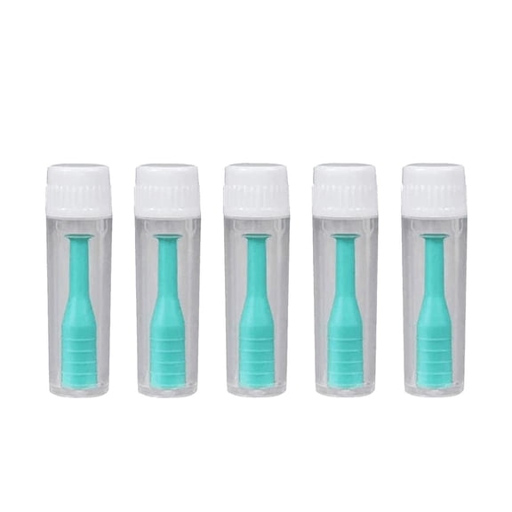 5 Pack Hard Lens Remover Tool For Eye Contact Remover Plunger Suction Cup Portable Suction Hard Plunger Inserter Stick, 2.01 inch, Green 1PCS