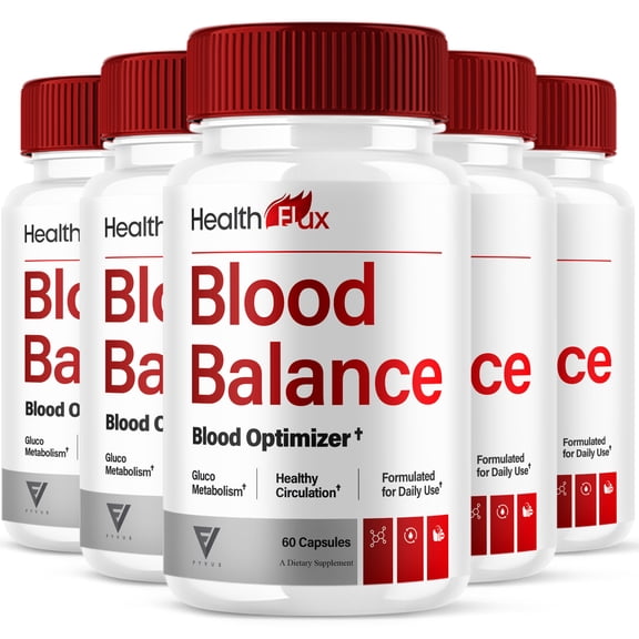 (5 Pack) Health Flux Blood Support Supplement HealthFlux Advanced Formula, Health Flux Premium Support Pills (300 Capsules)