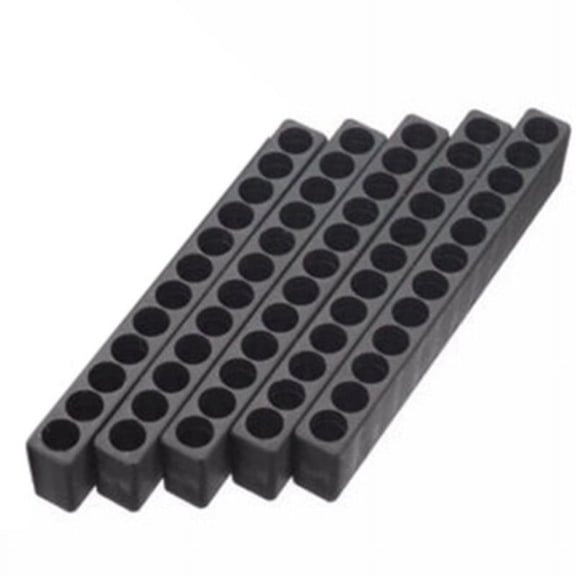 5 Pack Hex Bit Storage Cases with 10/12 Hole Variations for Screwdrivers (12 Holes)