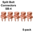 thumbnail image 1 of 5 Pack High Strength Split Bolt Connectors 4 Gauge 8 Gauge Solid UL Listed SB-4, 1 of 5