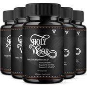 (5 Pack) Holy Vigor Male Support, HolyVigor Male Performance (300 Capsules)