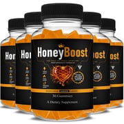 5 Pack Honey Boost Advanced Formula, HoneyBoost Support 150 Gummies