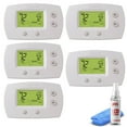 thumbnail image 1 of 5-Pack Honeywell TH5220D1029 Focuspro 5000 Non-Programmable 2 Heat and 2 Cooling Thermostat, Large Screen + LCD Cleaner, 1 of 5