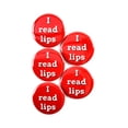 thumbnail image 1 of 5 Pack - I Read Lips - Hearing Impairment Disability ID Aid Pinback Button Badges â 2.25 Inch Round, 1 of 2