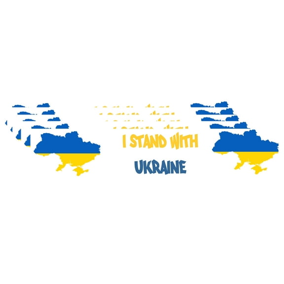 5 Pack I Stand with Ukraine Stickers, Support Ukraine Flag Sticker Ukraine Durable flexible vinyl, Stick and remove easily with no residue. (I STAND WITH UKRAINE FLAG)