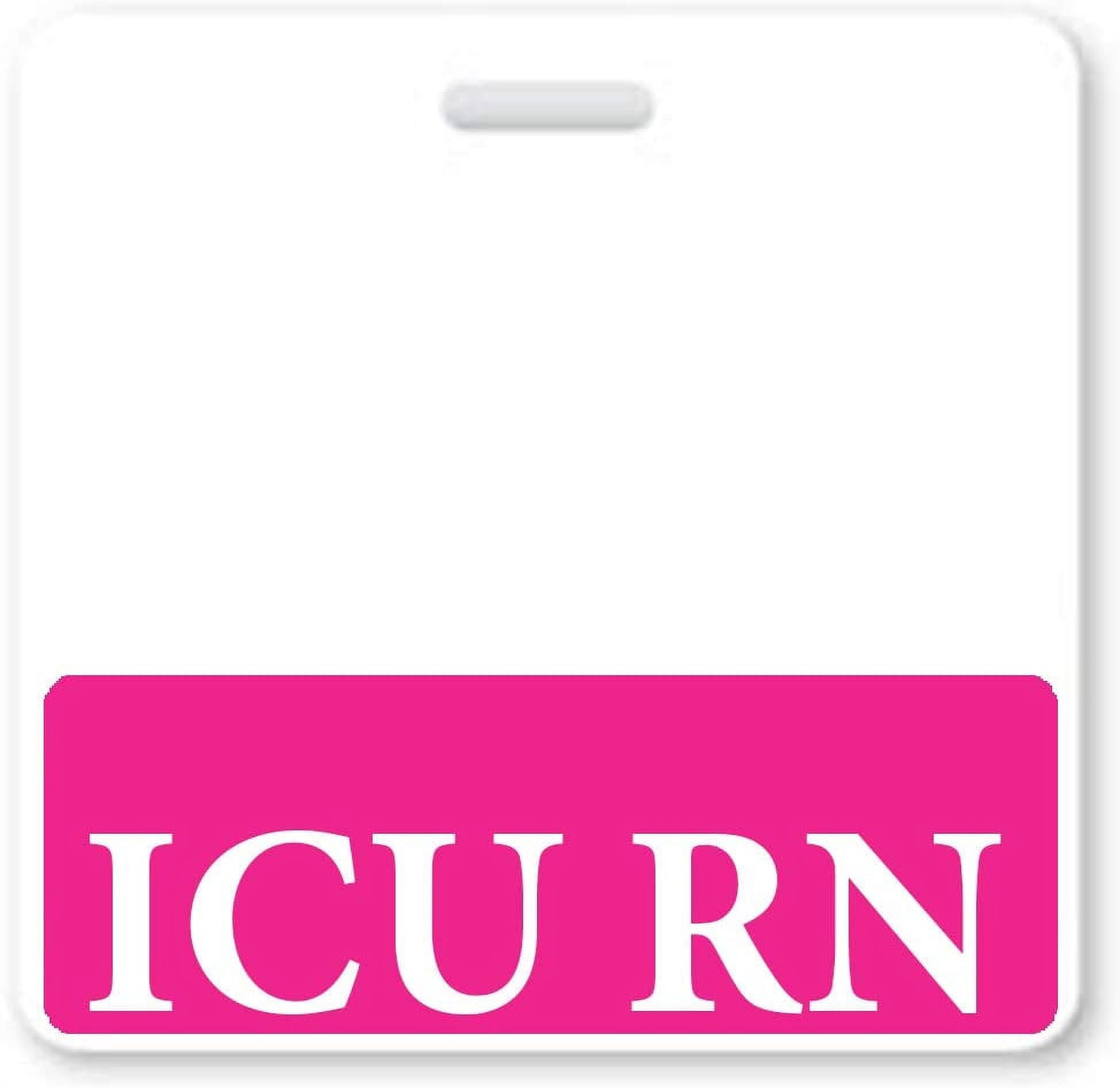 5 Pack ICU RN Badge Buddies - Heavy Duty Horizontal Badge Backers For Critical Care Nurses