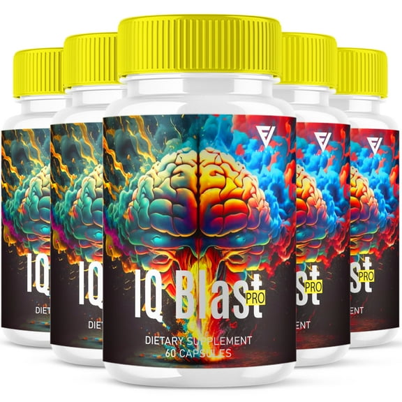 (5 Pack) IQ Blast Pro Brain Pills IQ BlastPro Memory Supplement (300 Capsules)