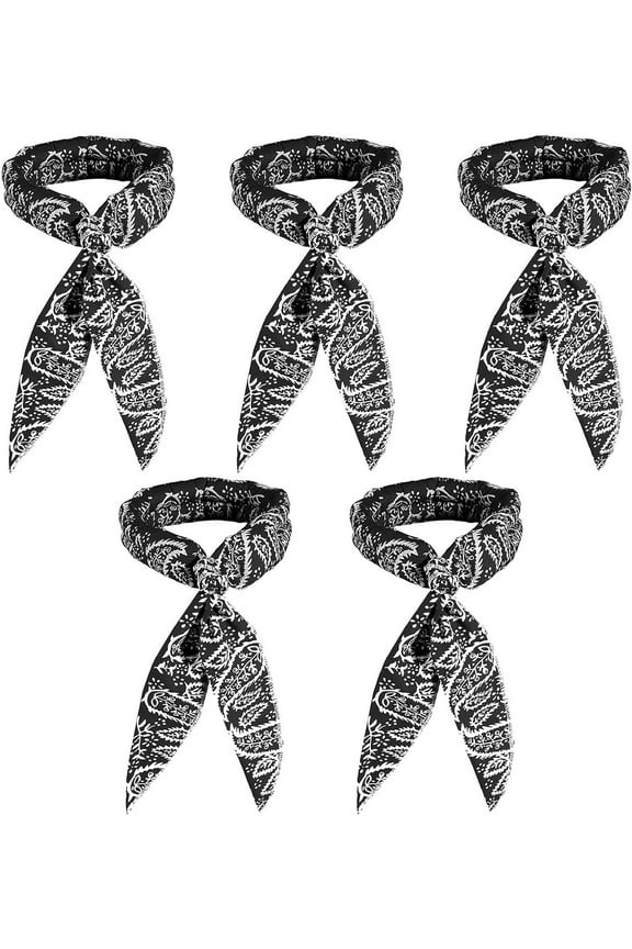 5 Pack Ice Cooling Wrap Scarf Cooling Bandana for Neck, Cooling Scarves for Men and Women Outdoor Activities
