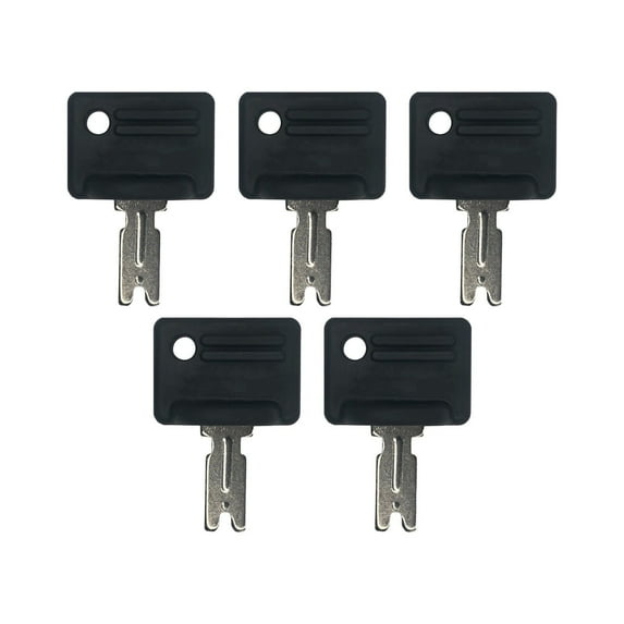 5 Pack Ignition Keys Replacement For Forklift Caterpillar Crown Clark Yale Hyster Gradall Gehl Komatsu - 166, 107151-002