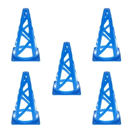 5 Pack Indoor/Outdoor Agility for soccer Agility Drill Training Field Marker - Multi Purpose Durable - Select Colors - Blue