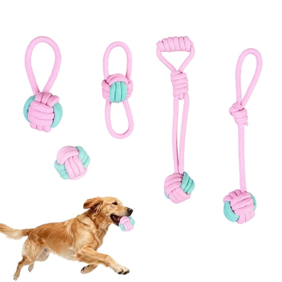 5 Pack Interactive Dog Rope Toy, HOMEIORA Dog Chew Toys, for Large and Medium Aggressive Chewers for Teeth Cleaning