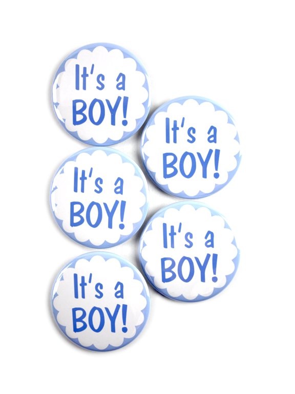 5 Pack - It's a Boy! Newborn Baby Parent Celebration Pinback Button Badges - 2.25 Inch